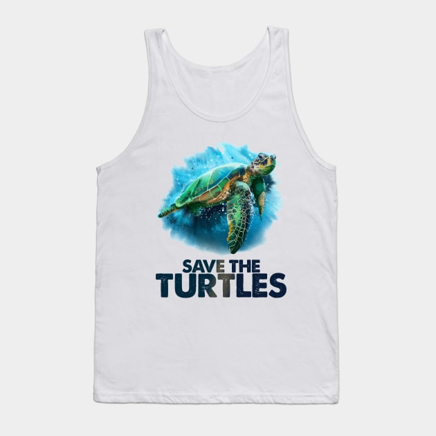 Save The Turtles! Clean Ocean Gift Tank Top by Jamrock Designs